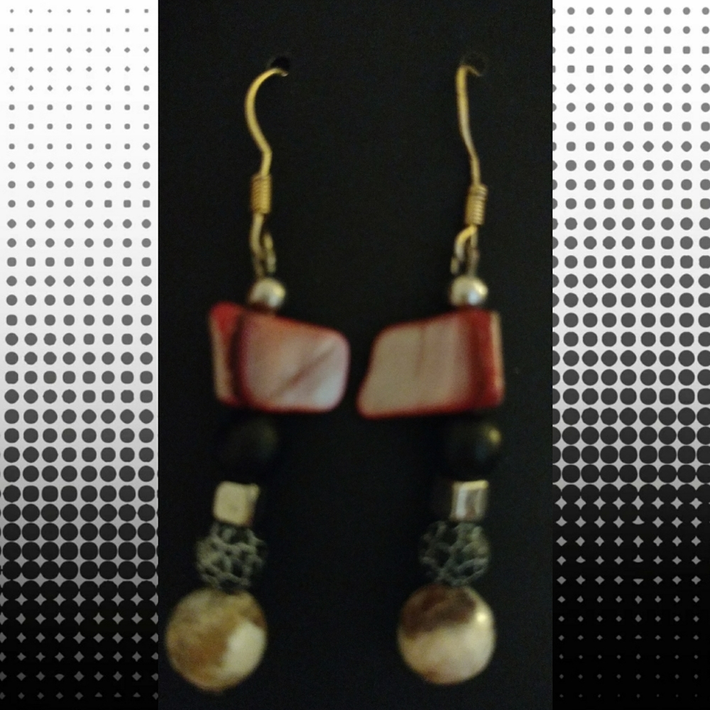 Pretty Earrings - Frost💨 and Fire Agate 🔥
